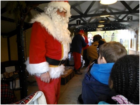 Santa by Steam train!